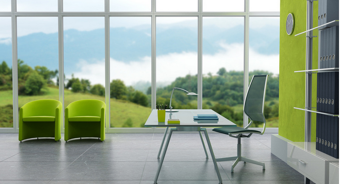 綠色環保板式經理辦公室辦公家具搭配圖 綠色環保板式經理辦公室辦公家具搭配圖